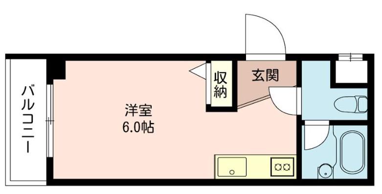 ライブヒルズ(ワンルーム/2階)の間取り写真