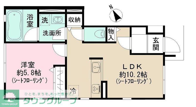 エテルナヤヨイ(1LDK/1階)の間取り写真