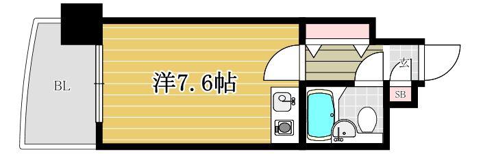 ステイタスマンション博多駅前(ワンルーム/10階)の間取り写真