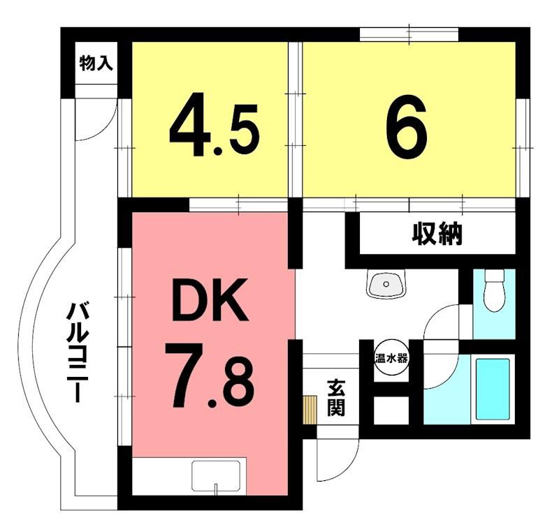 BETTER R 柏崎(2DK/1階)の間取り写真