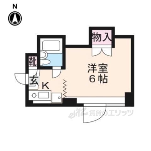ハイツチェス(1K/1階)の間取り写真