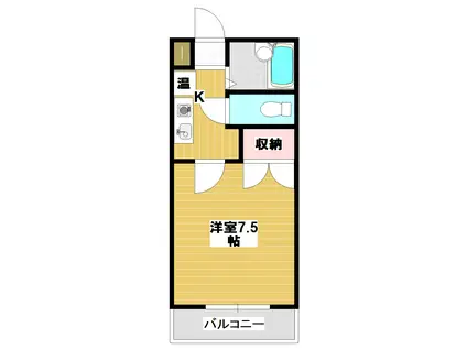 JR豊肥本線 東海学園前駅 徒歩13分 4階建 築36年(1K/3階)の間取り写真