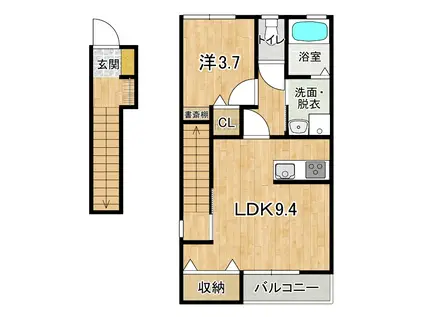 リンダ エレガンテ(1LDK/2階)の間取り写真