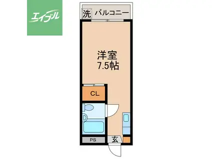 パレスアーバン(ワンルーム/5階)の間取り写真