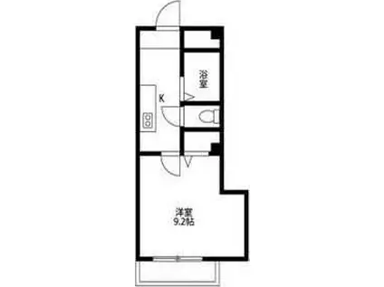 アンプルール フェール刈谷市駅(1K/2階)の間取り写真
