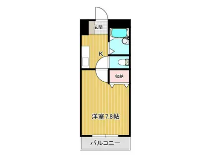 フロンティア21(1K/3階)の間取り写真