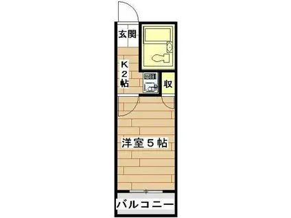 レオパレスKOBAYASHI(1K/2階)の間取り写真