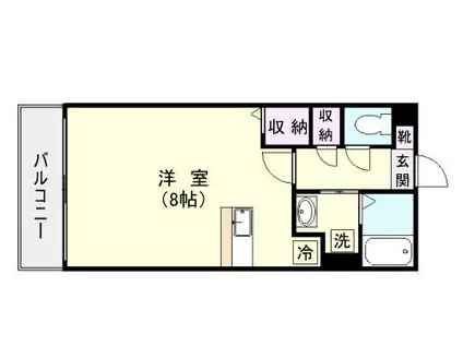 リーベンパレス鴨池橋(ワンルーム/5階)の間取り写真