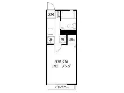 サンシティ石井(1K/1階)の間取り写真
