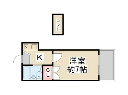 マンショントニオー能勢口第2(1K/1階)の間取り写真