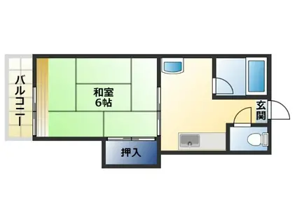 ハイツ多田(1DK/2階)の間取り写真