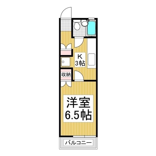 ロイヤルパレス(1K/2階)の間取り写真