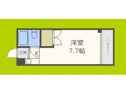 ルネ浜口(ワンルーム/2階)の間取り写真