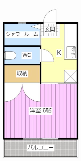 コーポ橋羽(1K/3階)の間取り写真