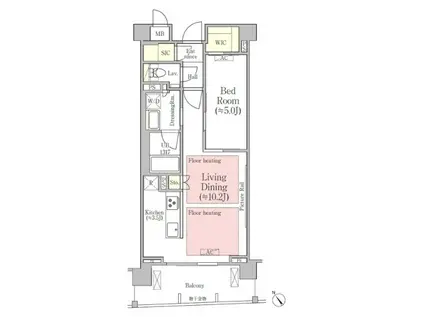 バウスステージ南青山(1LDK/2階)の間取り写真