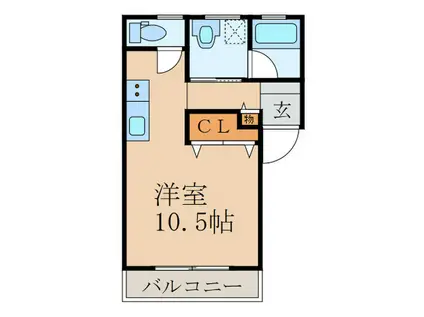 NANO ONE(ワンルーム/2階)の間取り写真