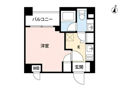 スクエア シティ ヨコハマ ネギシ(1K/6階)の間取り写真