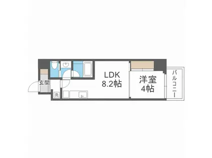 ブエナビスタ桜ノ宮イースト(1LDK/5階)の間取り写真