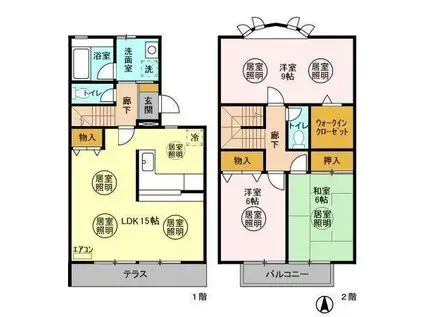 パークアベニューA(3LDK/1階)の間取り写真