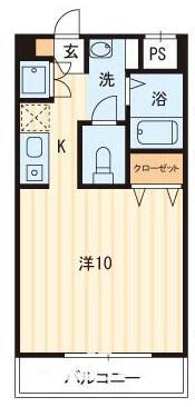 リミエール野口(1K/2階)の間取り写真