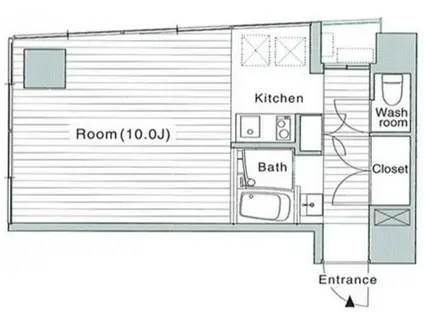 アキューム(ワンルーム/4階)の間取り写真