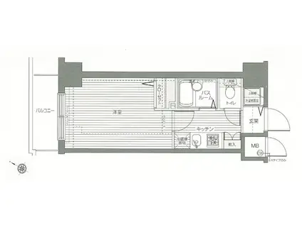 トーシンフェニックス笹塚駅前弐番館(1K/3階)の間取り写真
