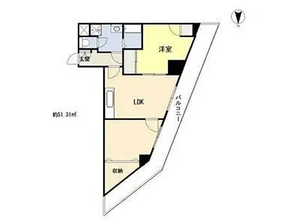 DAIKOマンション(2LDK/10階)の間取り写真