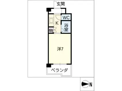 前山フレーデンハウス(1K/1階)の間取り写真