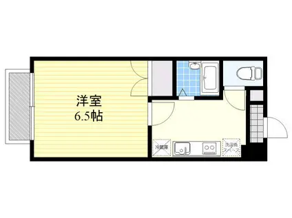 フローレス旦野原(1K/1階)の間取り写真
