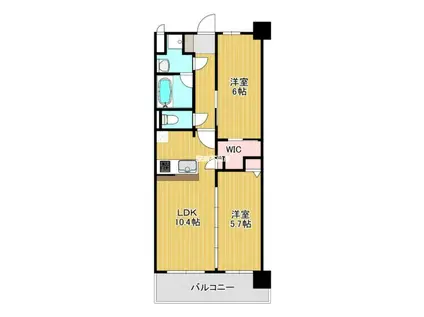 S-RESIDENCE博多駅南AFFOR(2LDK/3階)の間取り写真