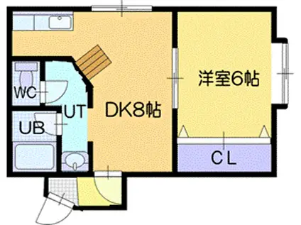 シャネルホームひばりが丘(1LDK/4階)の間取り写真