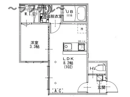 KEIAI RESIDENCE 指南西(1LDK/1階)の間取り写真