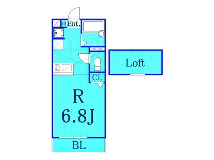 キャンバスエヌ(ワンルーム/2階)の間取り写真