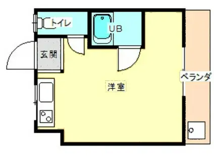 芳地ビル(ワンルーム/4階)の間取り写真