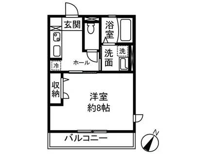 LA TELLEI(1K/3階)の間取り写真