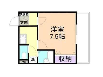 メゾン紀三井寺I(1K/1階)の間取り写真