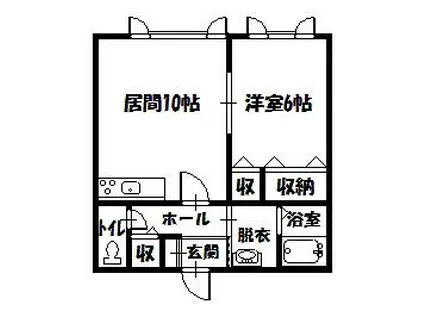 WILLB(1LDK/2階)の間取り写真