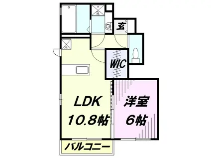 フェアリー(1LDK/1階)の間取り写真