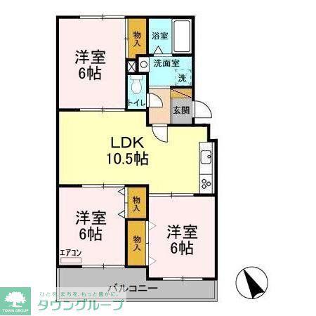 ヴェラクレスト壱番館(3LDK/1階)の間取り写真
