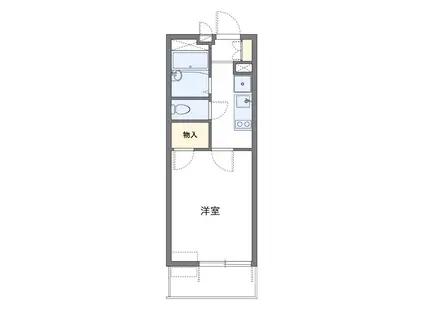 アベニューII(1K/3階)の間取り写真