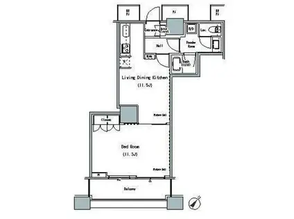 THE TOKYO TOWERS MIDTOWER(1LDK/21階)の間取り写真