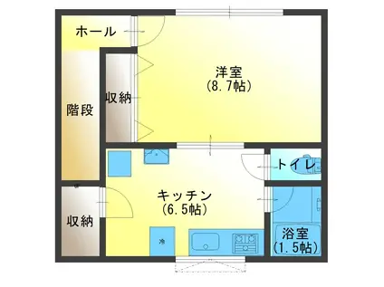 BASE00(1DK/2階)の間取り写真