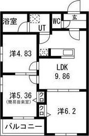 エス.フィールド奏(3LDK/3階)の間取り写真