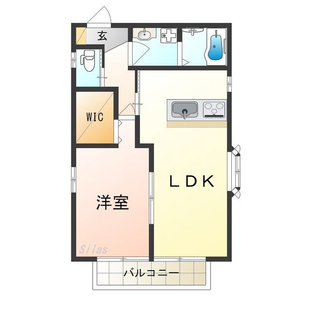 さくらコーポ百舌鳥(1LDK/1階)の間取り写真