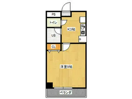 リブローネ南山(1K/2階)の間取り写真