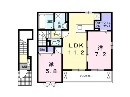 フジレジナス I(2LDK/2階)の間取り写真