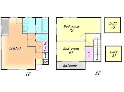 SPAZIOI(2LDK/1階)の間取り写真