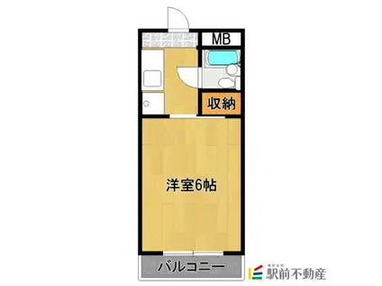 グリーンコート(1K/5階)の間取り写真