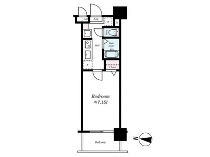 ヴェルト川口(1K/7階)の間取り写真