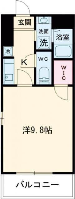 ヴィラサクライ(1K/2階)の間取り写真